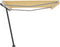 vidaXL - Luifel - vrijstaand - automatisch - 450x300 - cm - geel - en - wit