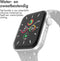 imoshion Siliconen⁺ bandje - Geschikt voor Apple Watch 1, 2, 3, 4, 5, 6, 7, 8, 9, 10 (42 mm), SE - 38/40/41 mm - Grijs - S/M