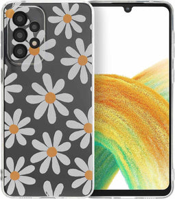 imoshion Hoesje Geschikt voor Samsung Galaxy A33 Hoesje Siliconen - imoshion Design hoesje - Meerkleurig / Daisy Flower