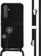 iMoshion Hoesje Geschikt voor Samsung Galaxy A54 (5G) Hoesje Met Koord - iMoshion Siliconen design hoesje met koord - Zwart / Dandelion Black