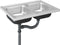 vidaXL - Gootsteen - met - dubbele - bak - 800x600x155 - mm - roestvrij - staal - zilver