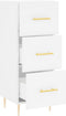 vidaXL - Dressoir - 34,5x34x90 - cm - bewerkt - hout - wit
