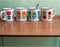 CABANAZ - mok, retro, keramiek, TEA/COFFEE LOLA, set/4 degins, 250 ml