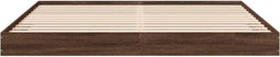 vidaXL - Bedframe - zonder - matras - bewerkt - hout - bruin - eikenkleur - 180x200 - cm