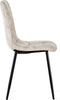 Refurna - Velvet Eetkamerstoel Yerevan - Taupe - Set van 2