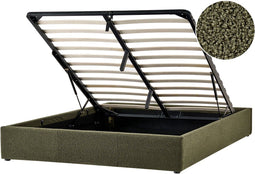 Bed met opbergruimte Bouclé DINAN 160 x 200 cm Donkergroen