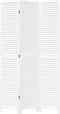 vidaXL - Kamerscherm - met - 3 - panelen - massief - paulowniahout - wit