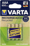 Varta 56813 - Oplaadbare AAA batterijen - NiMH 800 mAh - Groen (4 stuks)