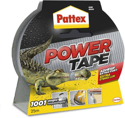 Plakband pattex 50mmx25m power tape grijs | 6 stuks