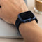 imoshion Screenprotector - Geschikt voor Apple Watch Series 7 / 8 / 9 - 41mm - Full Cover Hard Case / Beschermend Hoesje - Donkerblauw