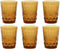Glazenset Home ESPRIT Amber Kristal Met reliëf 240 ml (6 Stuks)