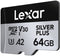 Lexar Silver Plus - microSDXC UHS-I 64GB - Lezen 205MB/s Schrijven 100MB/s V30 A2