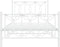 vidaXL - Bedframe - met - hoofd- - en - voeteneinde - metaal - wit - 100x200 - cm