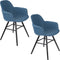 Zuiver Albert Kuip Soft Eetkamerstoelen armleuning Blauw - Set van 2