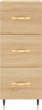 vidaXL - Dressoir - 34,5x34x90 - cm - bewerkt - hout - sonoma - eiken