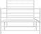 vidaXL - Bedframe - met - hoofd- - en - voeteneinde - metaal - wit - 100x200 - cm