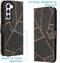 iMoshion Hoesje Geschikt voor Samsung Galaxy S22 Hoesje Met Pasjeshouder - iMoshion Design Softcase Bookcase - Zwart / Black Graphic