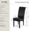tectake® - Eetkamerstoel - Ergonomisch - Kunstleer - Zwart (2 stuks)