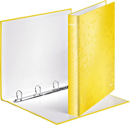 Ringband Leitz WOW A4 maxi 4-rings D-mechaniek 25mm geel | 10 stuks