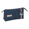 Pennenetui met 3 vakken El Ganso Eclipse Marineblauw 22 x 12 x 3 cm