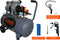 Kibani Super stille compressor 50L - Olievrij - 190L/min 8 bar - Inclusief luchtslang en bandenpomp (set)