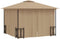 vidaXL - Prieel - met - zijwanden - en - dubbel - dak - 3x3 - m - taupe
