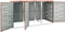 vidaXL - Containerberging - driedubbel - 207x77,5x112,5 - cm - roestvrij - staal