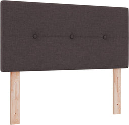 vidaXL - Hoofdbord - Met - Knopen - Donkerbruin - 90 - cm - Stof