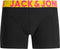JACK&JONES ADDITIONALS JACCRAZY - Boxershorts 3-pack - Effen met gekleurde band - Zwart Donkergrijs Helder Blauw (3-pack)