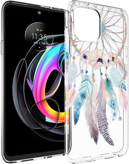 iMoshion Hoesje Geschikt voor Motorola Edge 20 Lite Hoesje Siliconen - iMoshion Design hoesje - Meerkleurig / Dreamcatcher