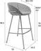 Zuiver Feston Barkruk 76 cm Bruin - Set van 2