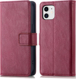 iMoshion Hoesje Geschikt voor iPhone 11 Hoesje Met Pasjeshouder - iMoshion Luxe Bookcase - donkerrood