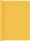 vidaXL - Balkonscherm - 75x500 - cm - oxford - stof - wit - en - geel
