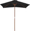 vidaXL - Parasol - met - houten - paal - 150x200 - cm - zandkleurig