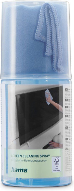 Hama Beeldschermreiniger - spray + microvezeldoek - 200 ml - zonder vegen en strepen