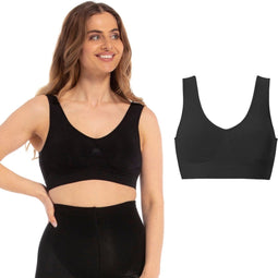 MAGIC Bodyfashion Comfort Bra - Naadloos zonder Beugel - Zwart - Maat S