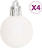 vidaXL - 70-delige - Kerstballenset - zilver - en - wit