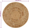 vidaXL - Tapijt - rond - 120 - cm - gevlochten - jute