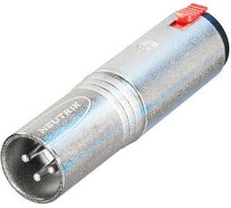 Neutrik NA3MJ - XLR 3-pin naar 6.35mm - Male/female - Zilver