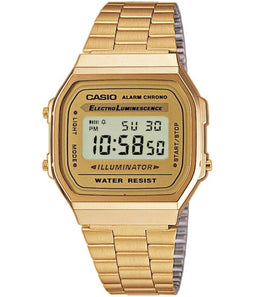 Casio A168WG-9EF - Unisex Horloge - 36,3 mm - Goudkleurig