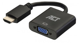 ACT AC7535 - HDMI naar VGA Converter - 1080p met audio-uitgang - Zwart