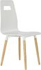 Keukenstoel DKD Home Decor Hout Wit Natuurlijk rubber Lichtbruin (43 x 50 x 88 cm)