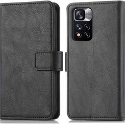 imoshion Hoesje Geschikt voor Xiaomi Redmi Note 11 Pro Hoesje Met Pasjeshouder - imoshion Luxe Bookcase - Zwart