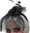 Halloween/horror verkleed diadeem/tiara/sluier - zombie/heks/lady - kunststof - dames/meisjes