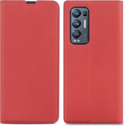 iMoshion Hoesje Geschikt voor Oppo Find X3 Neo Hoesje Met Pasjeshouder - iMoshion Slim Folio Bookcase - Rood