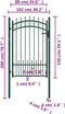 vidaXL - Poort - met - speerpunten - 100x150 - cm - staal - groen