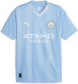 PUMA MCFC Home Jersey Replica Heren Sportshirt - Lichtblauw/Wit - Maat L