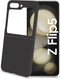 Celly Cromo Siliconen hoesje - Geschikt voor Samsung Galaxy Z Flip5 - TPU Back Cover - Microfiber - Zwart