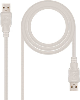 Nanocable 10.01.0302 - USB-kabel - 1 m - Beige