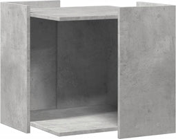 vidaXL - Kattenbakkast - 53x53x51 - cm - bewerkt - hout - betongrijs